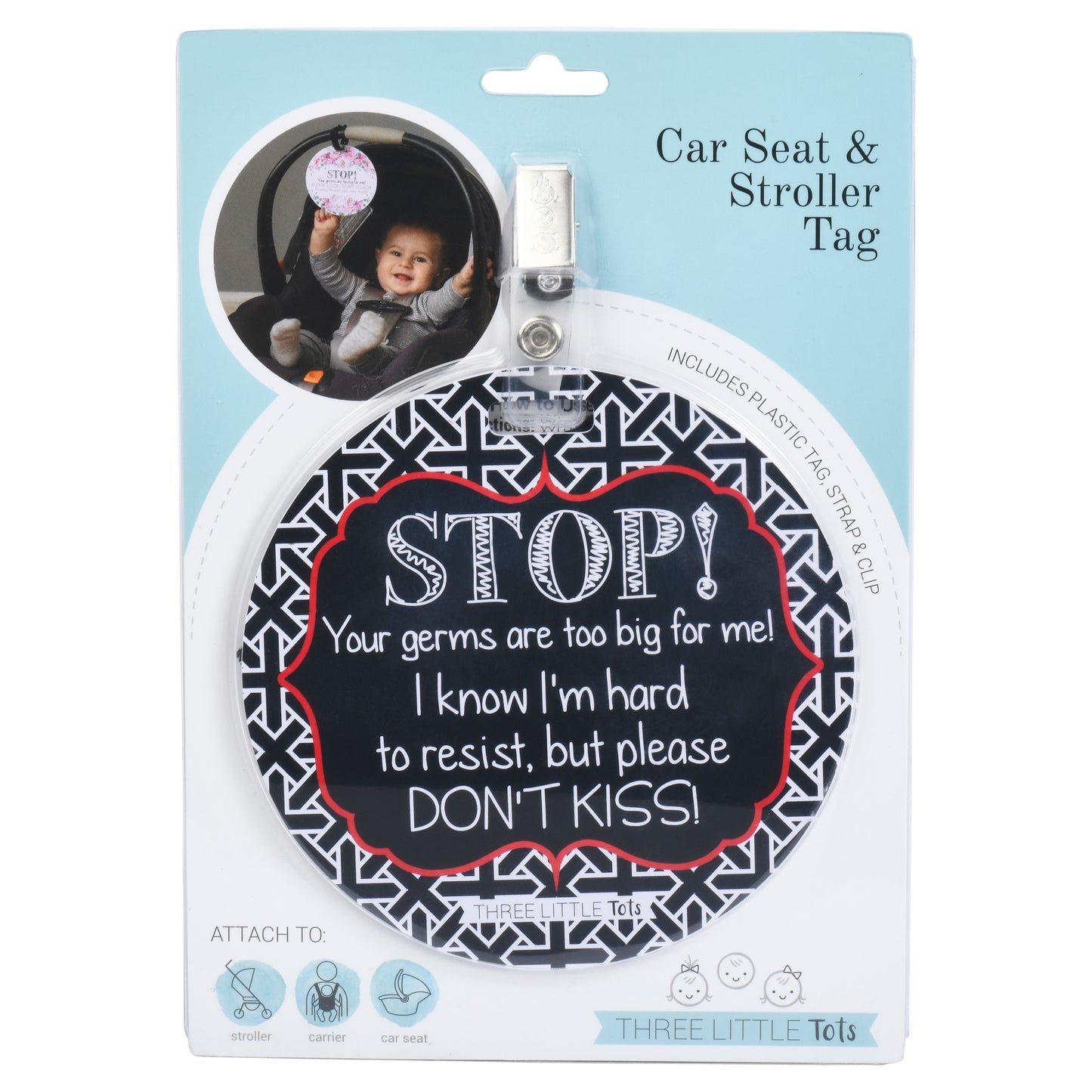 No Kissing Baby Tag