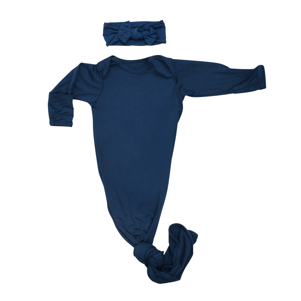 Navy Knotted Gown
