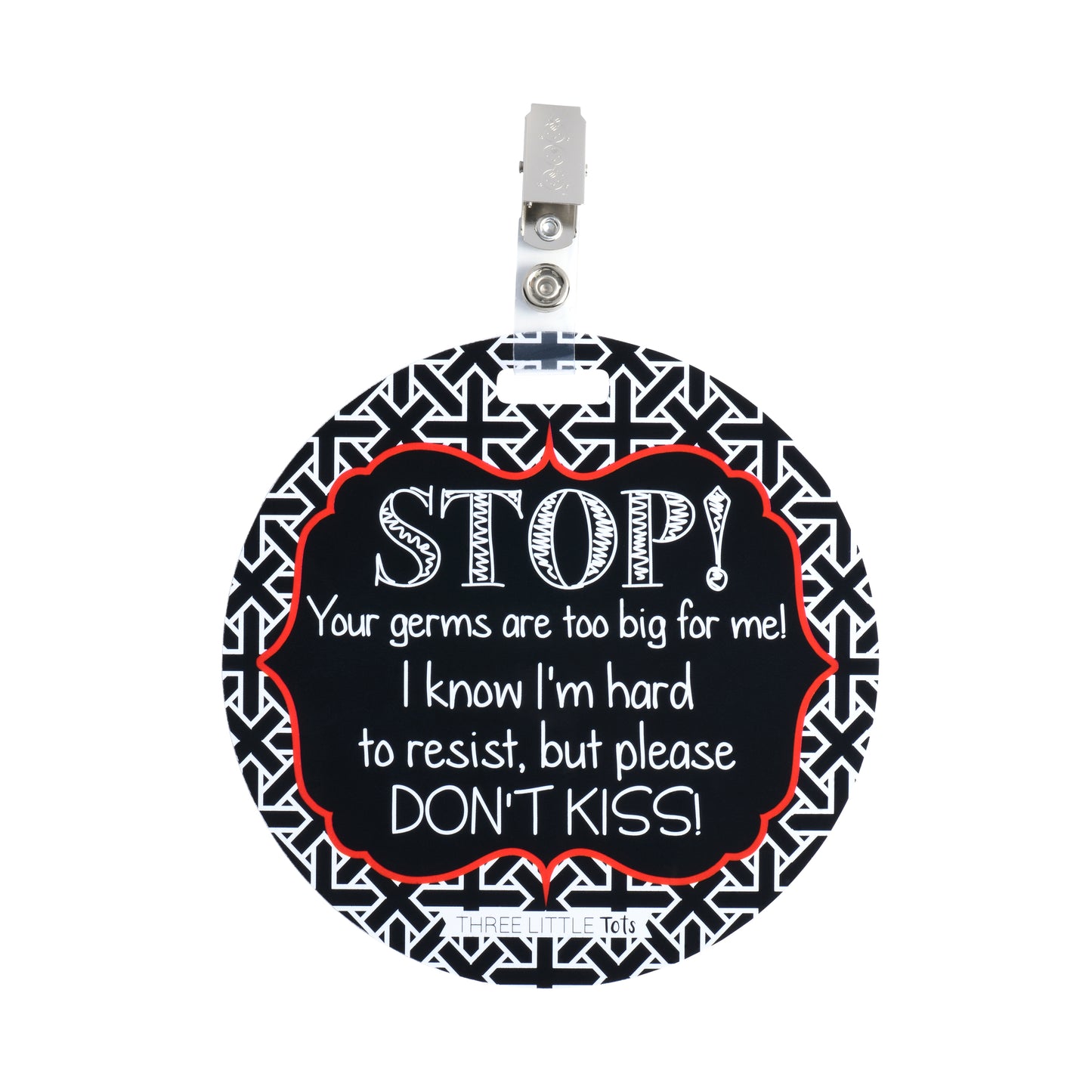 No Kissing Baby Tag