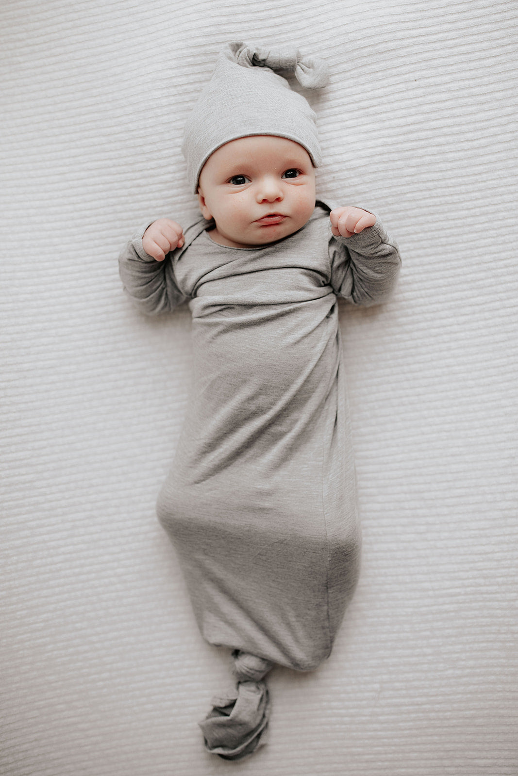 Gray Knotted Baby Gown