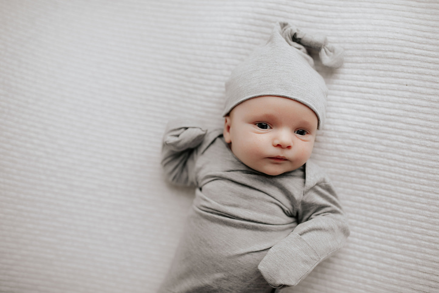 Gray Knotted Baby Gown