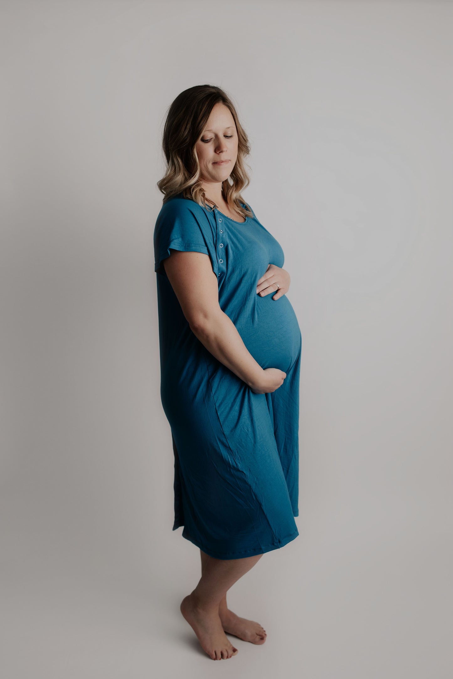 Blue Labor & Delivery Gown