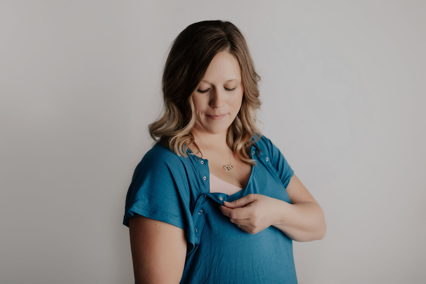 Blue Labor & Delivery Gown