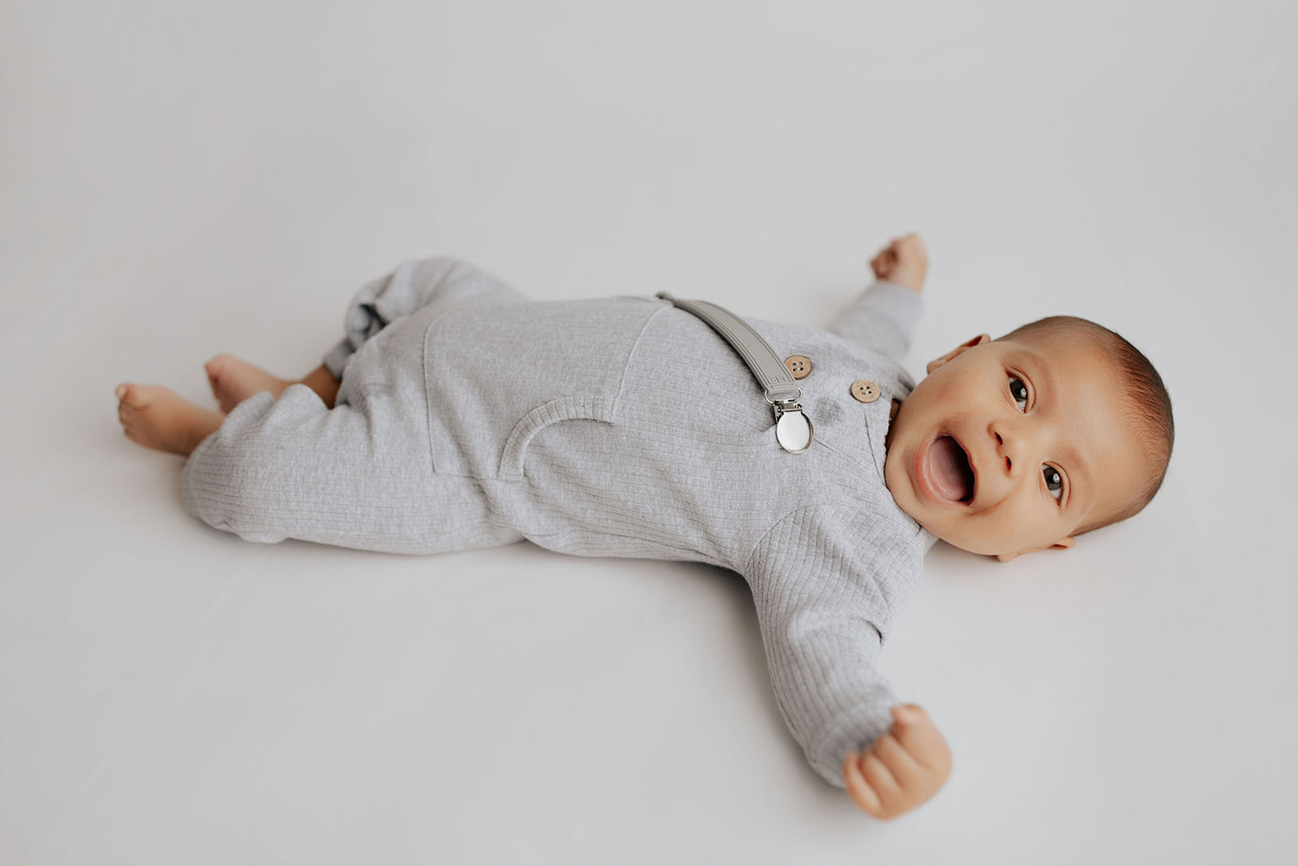 Baby Ribbed Playsuit with pockets