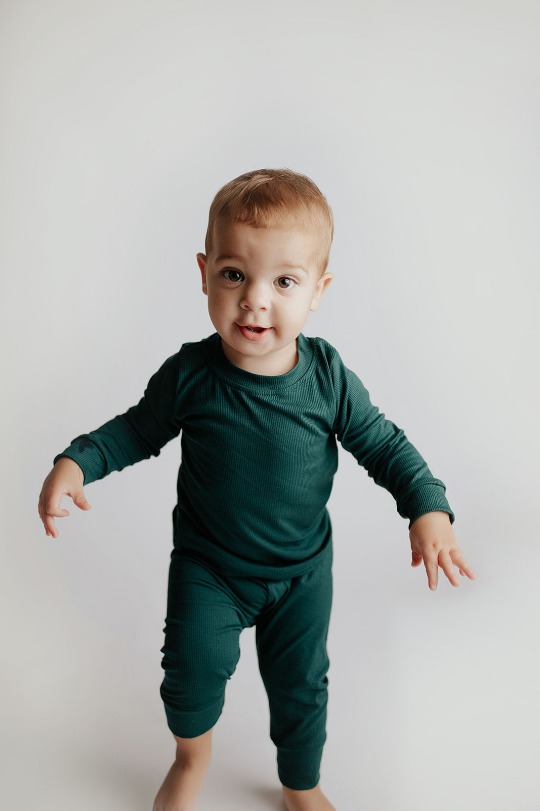 Ribbed Forest Green Jammies
