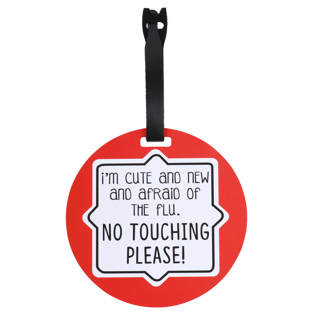 I'm Cute & New and Afraid of the Flu Car Seat Tag