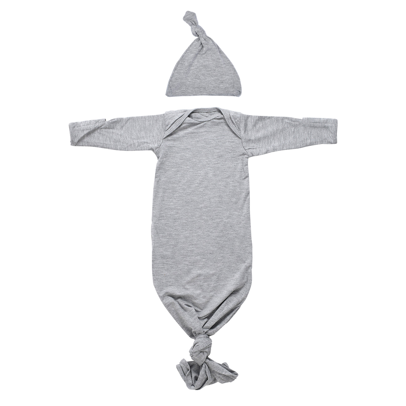 Gray Knotted Baby Gown