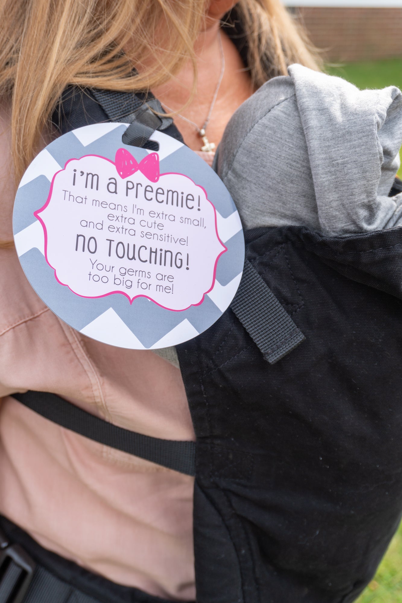 I'm A Preemie No Touching Girl Tag