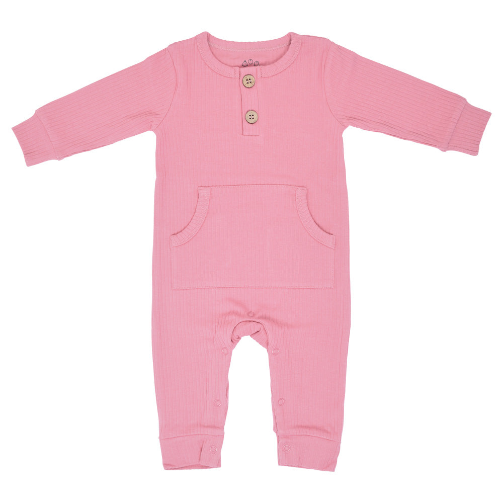 Baby Ribbed Playsuit with pockets