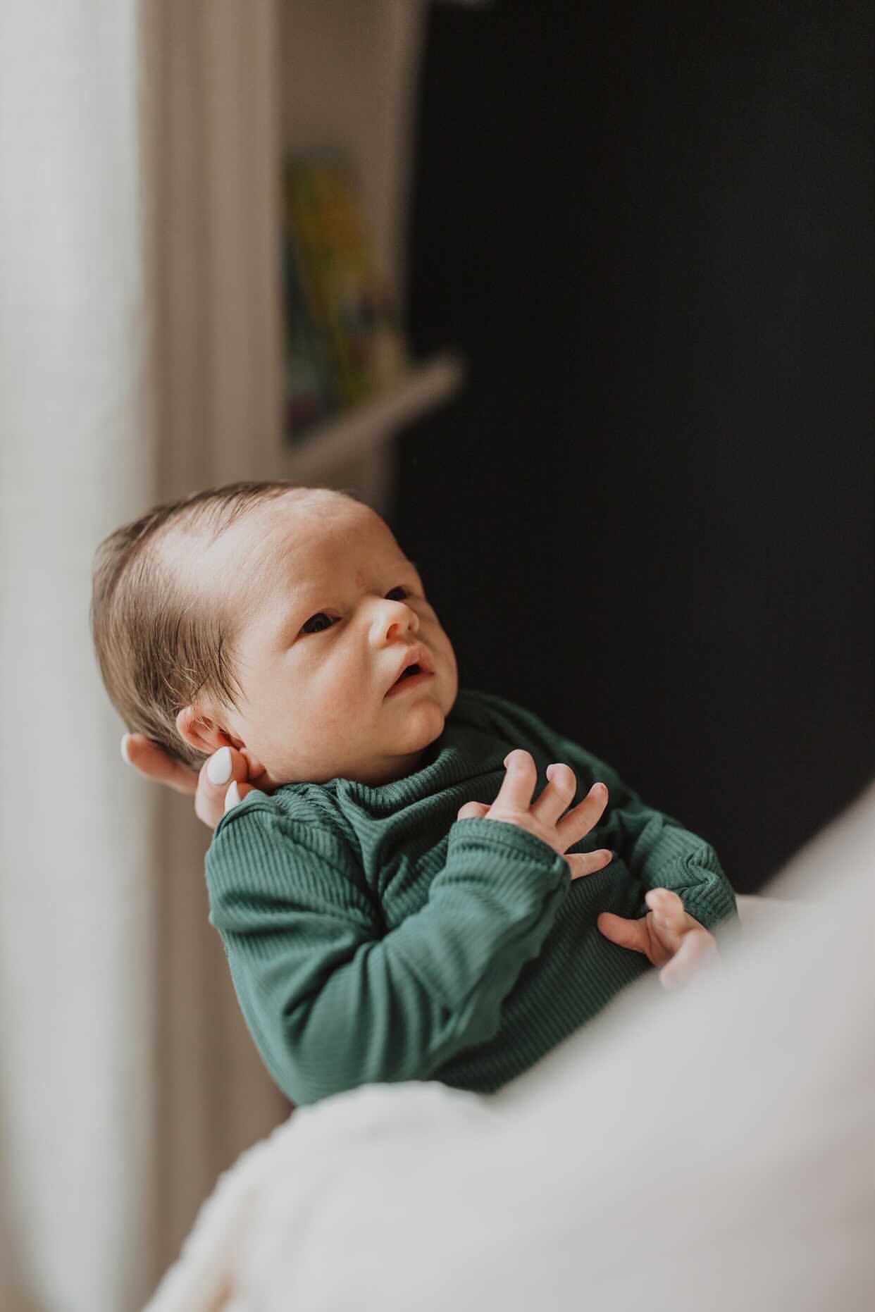 Forest Green Knotted Baby Gown
