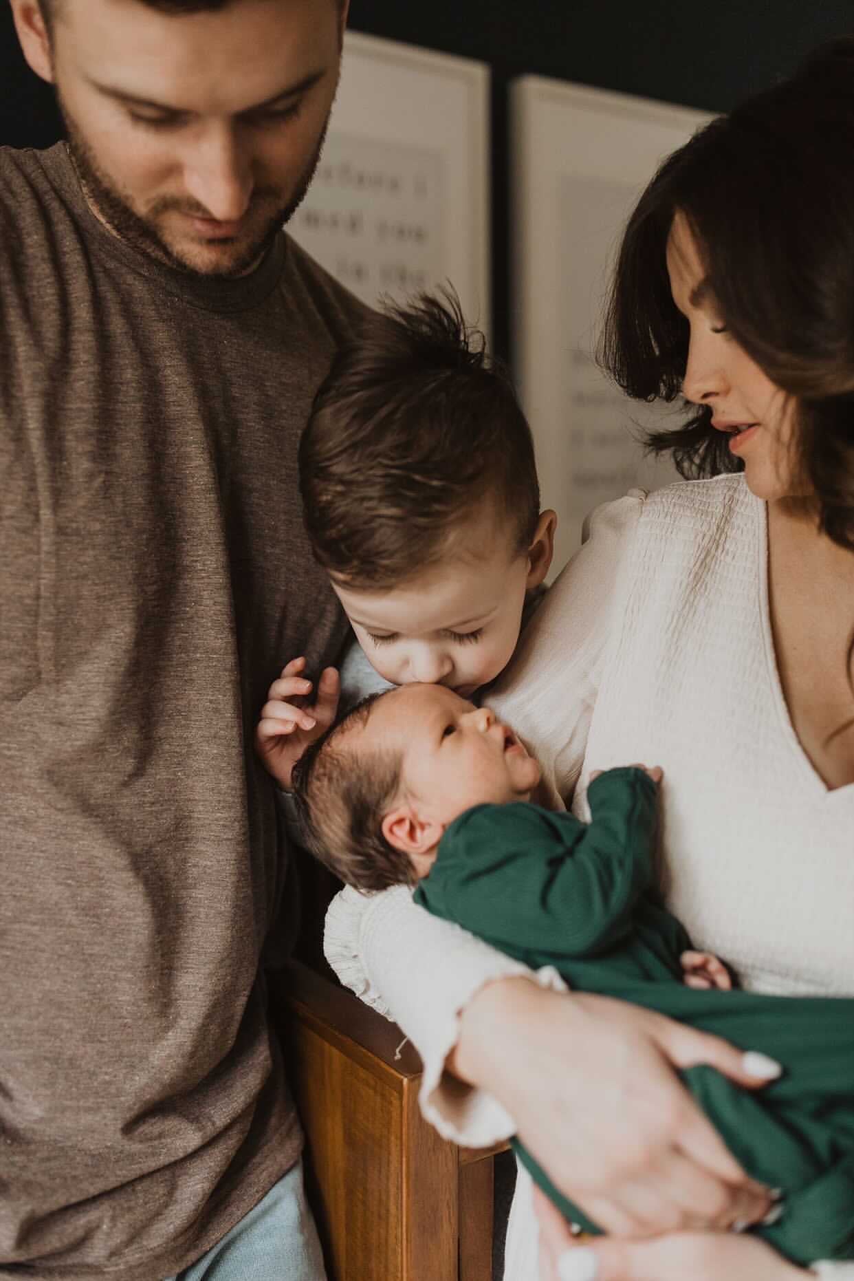 Forest Green Knotted Baby Gown
