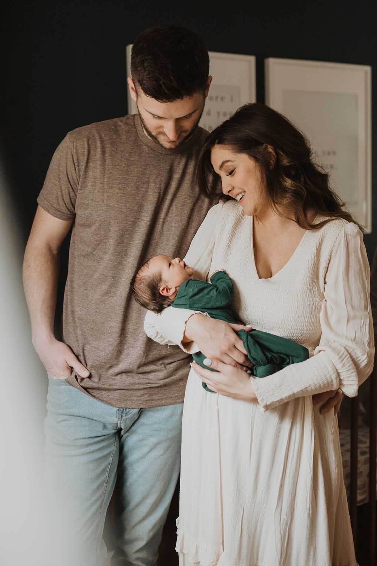 Forest Green Knotted Baby Gown