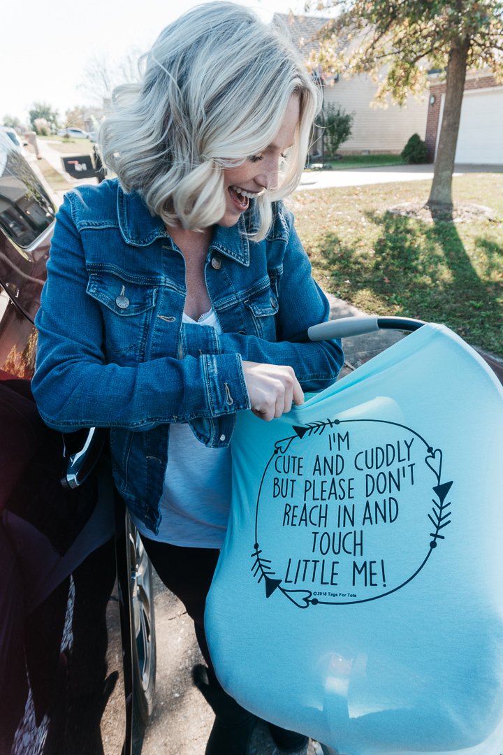 please don't touch baby sign car seat cover for newborn