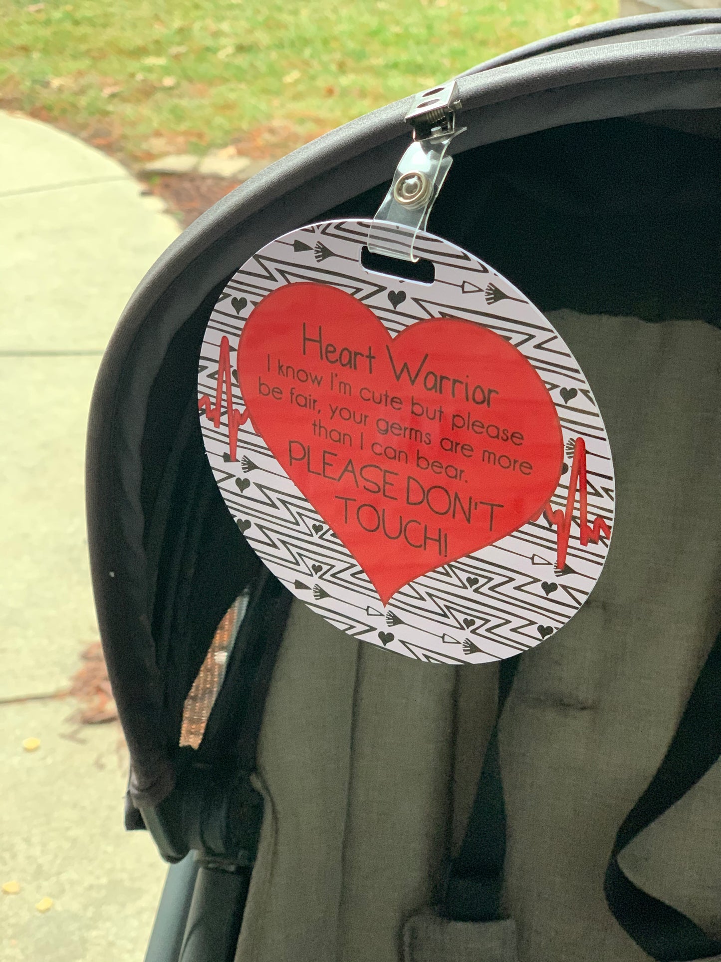 Heart Warrior No Touching Tag