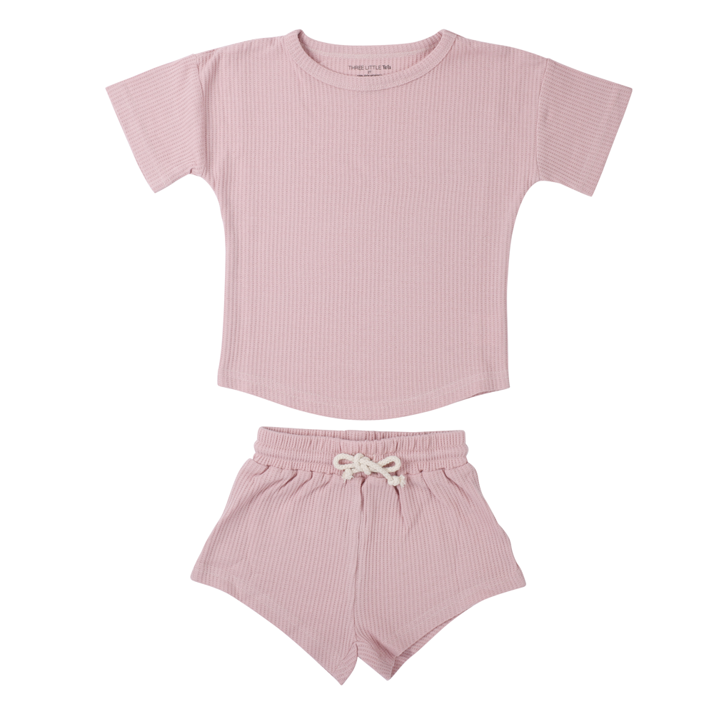 Rose Summer Waffle Top & Bottom Set