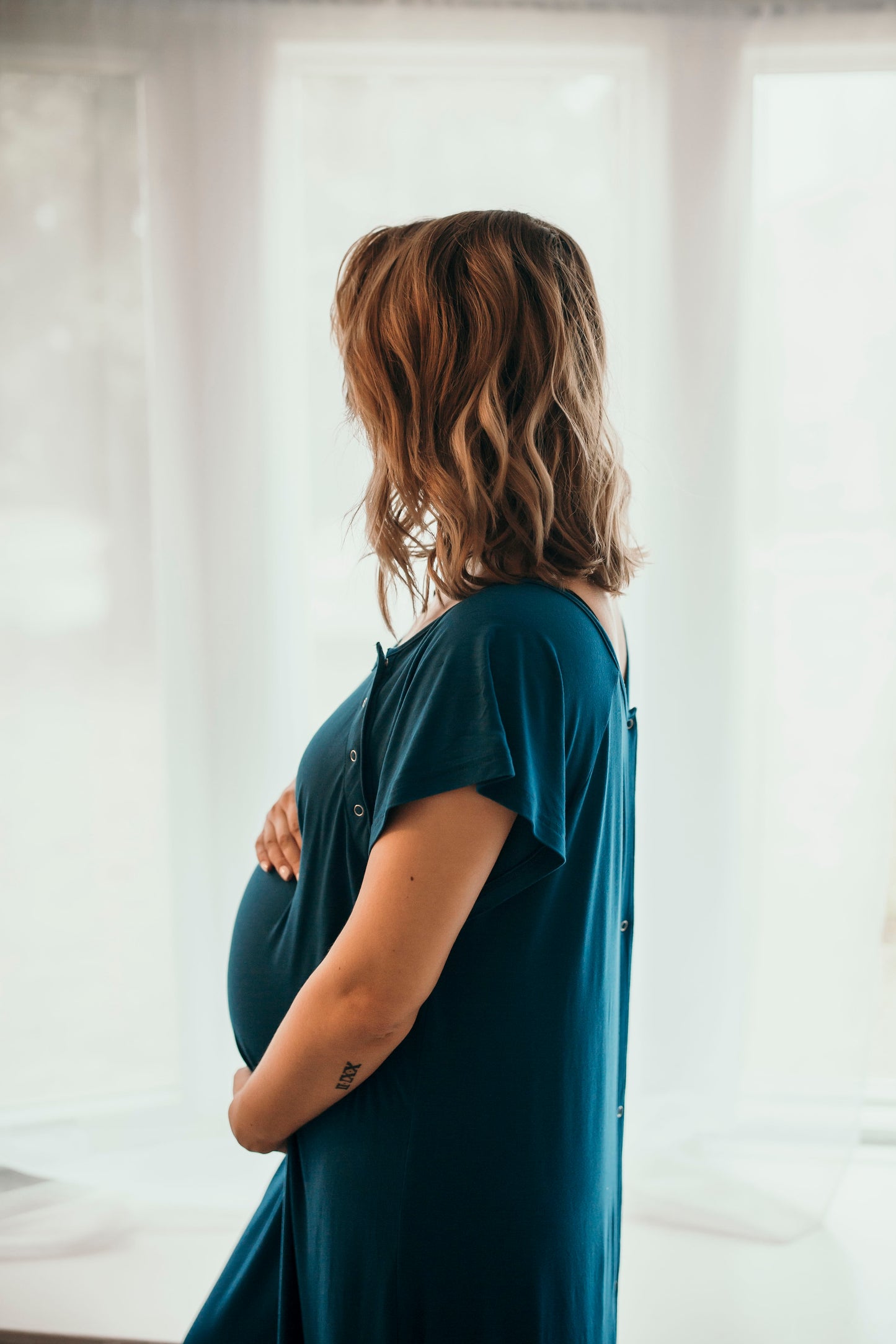Blue Labor & Delivery Gown