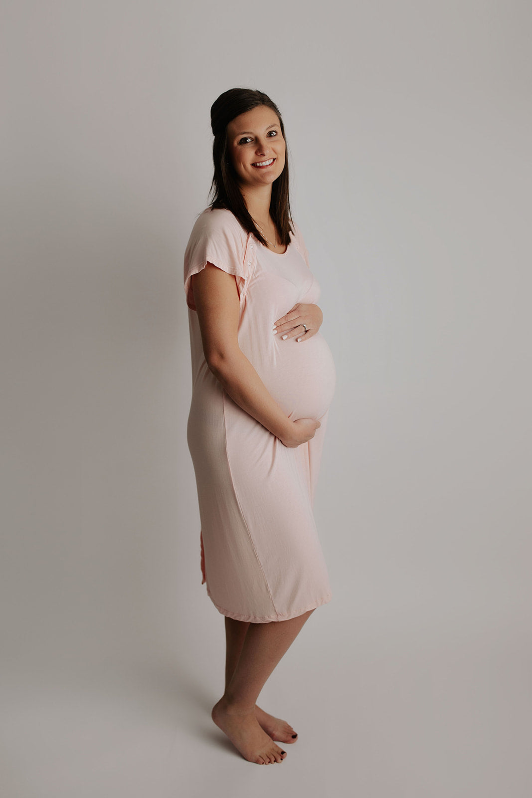 Heavenly Pink Mommy Labor and Delivery/ Nursing Gown