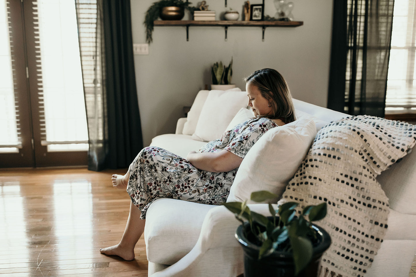 Floral Mommy Labor and Delivery/ Nursing Gown