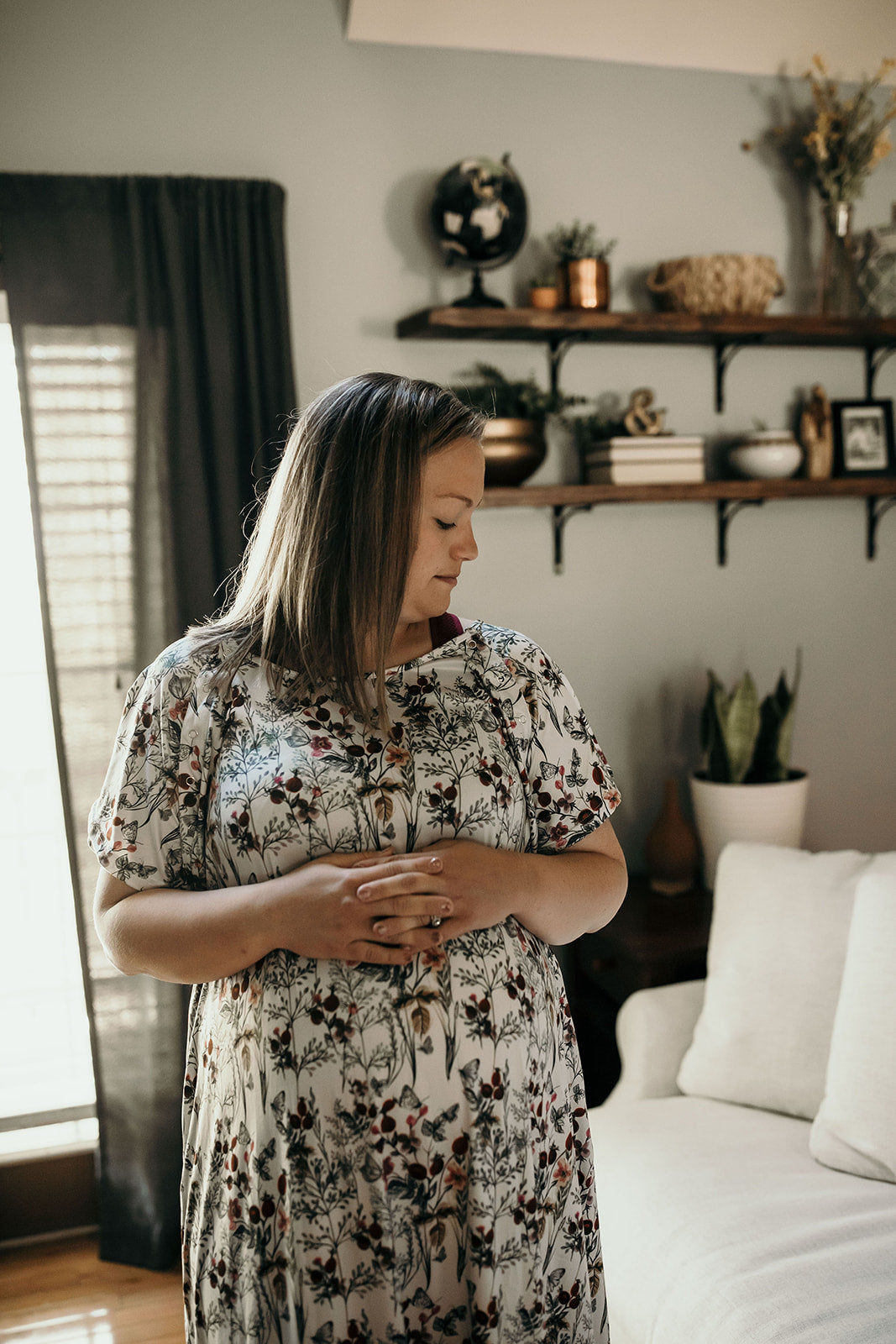 Floral Mommy Labor and Delivery/ Nursing Gown