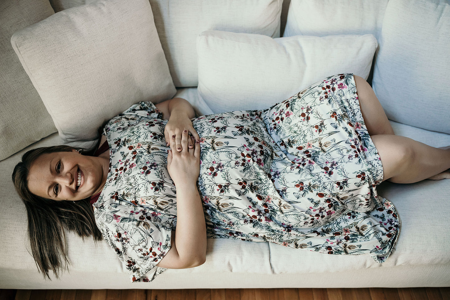 Floral Mommy Labor and Delivery/ Nursing Gown