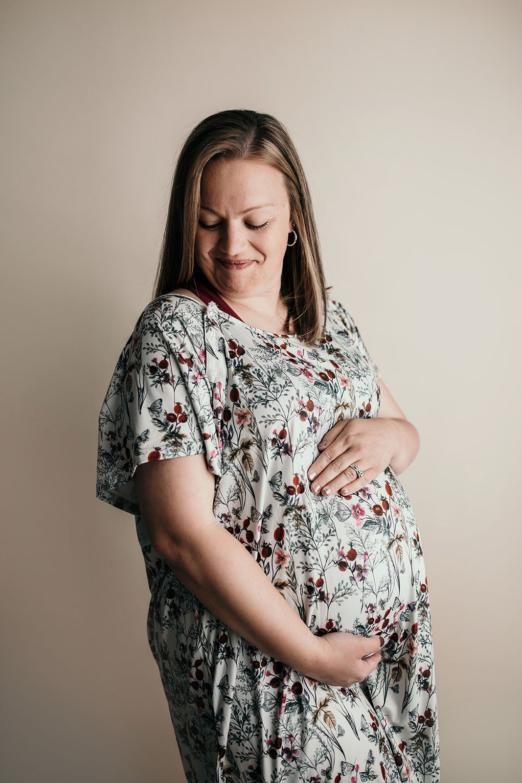 Floral Mommy Labor and Delivery/ Nursing Gown