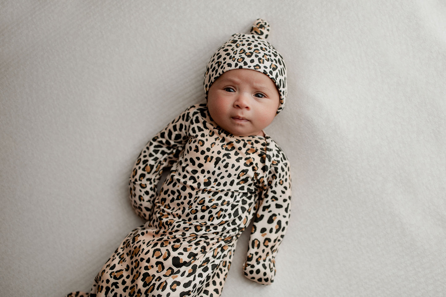 Leopard Knotted Baby Gown