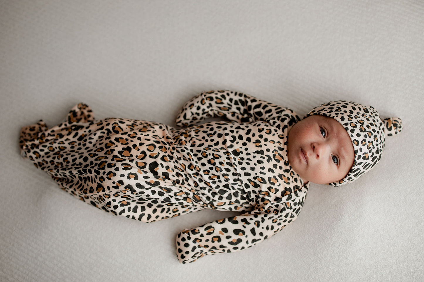 Leopard Knotted Baby Gown