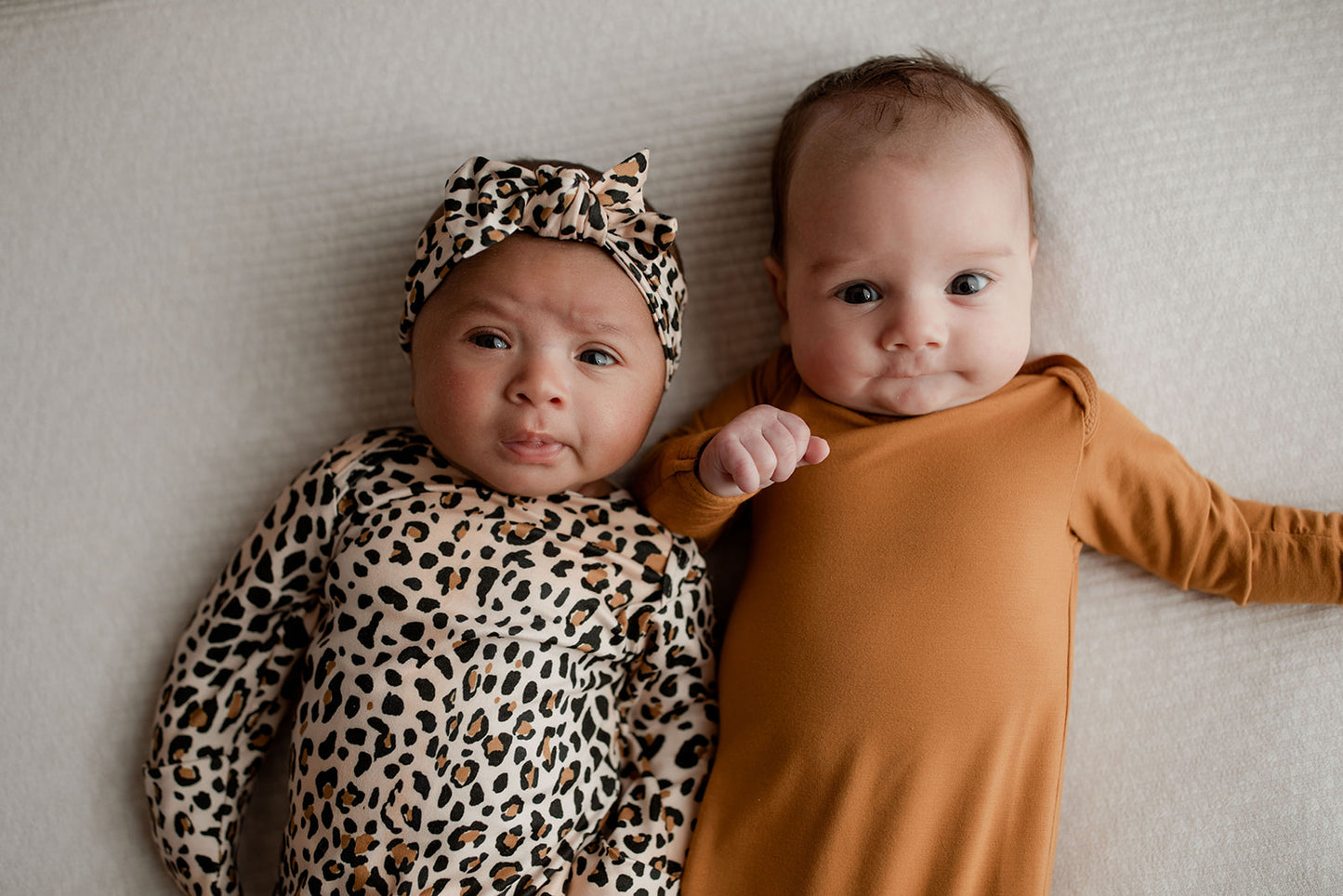 Leopard Knotted Baby Gown