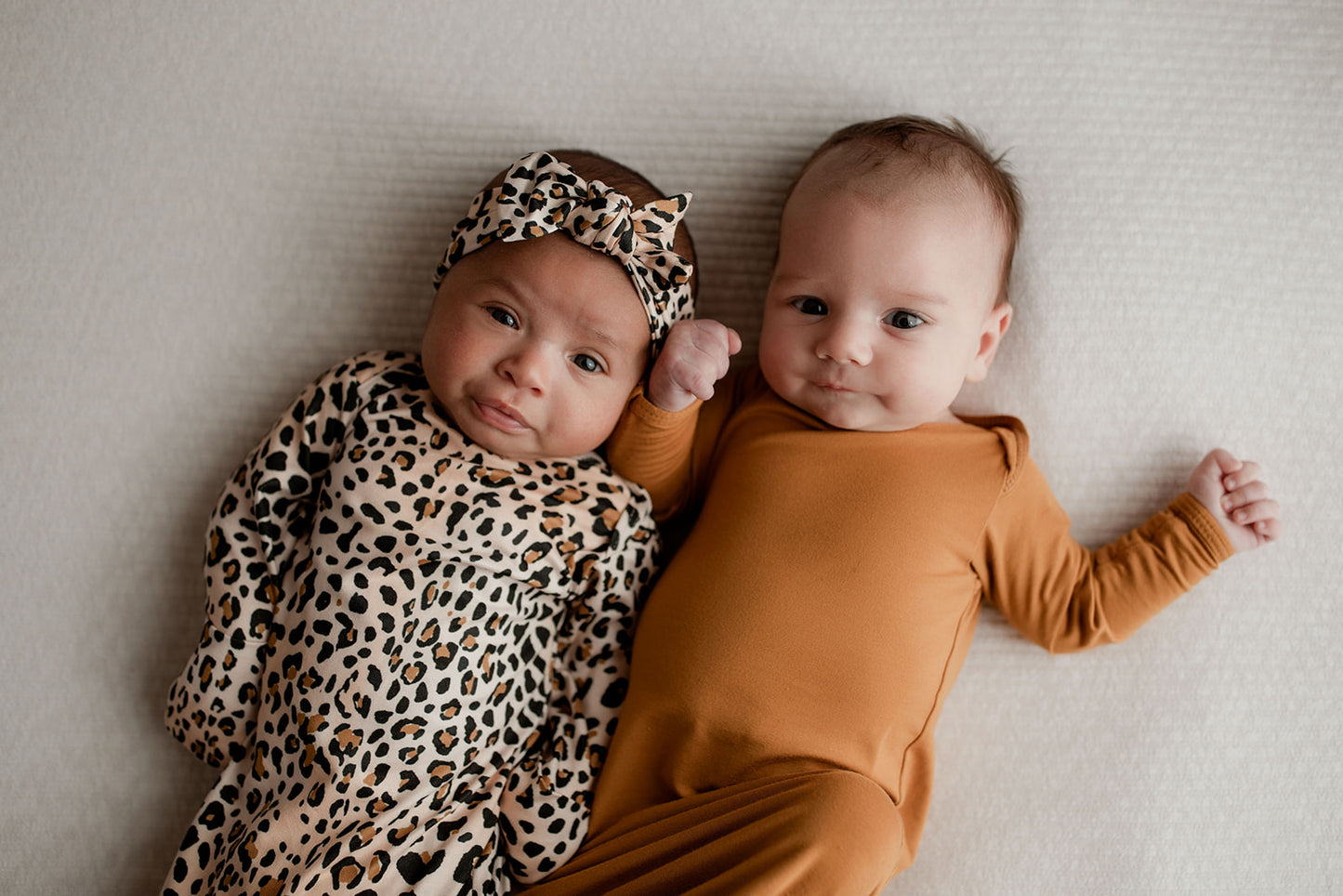 Leopard Knotted Baby Gown
