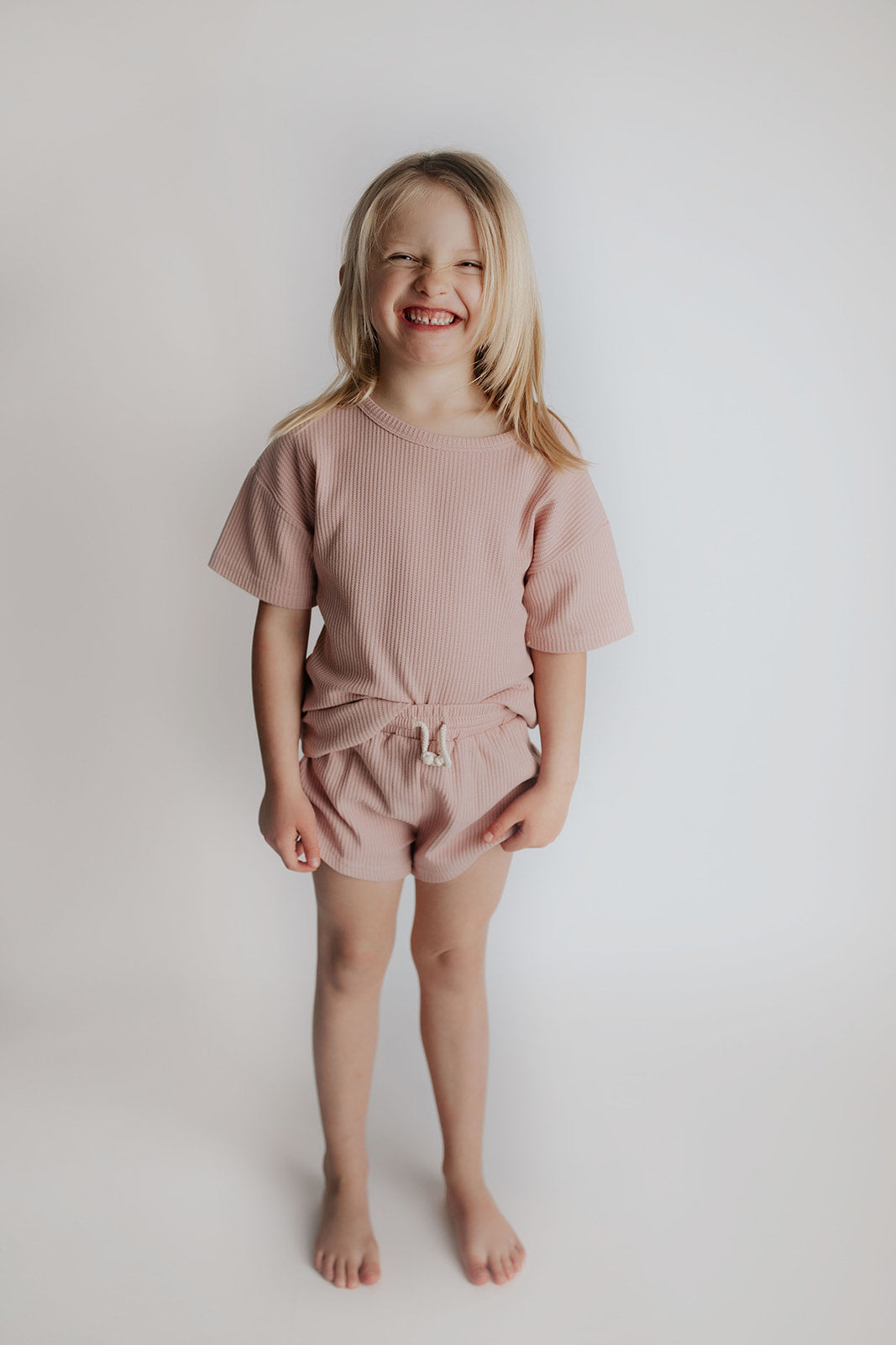 Rose Summer Waffle Top & Bottom Set