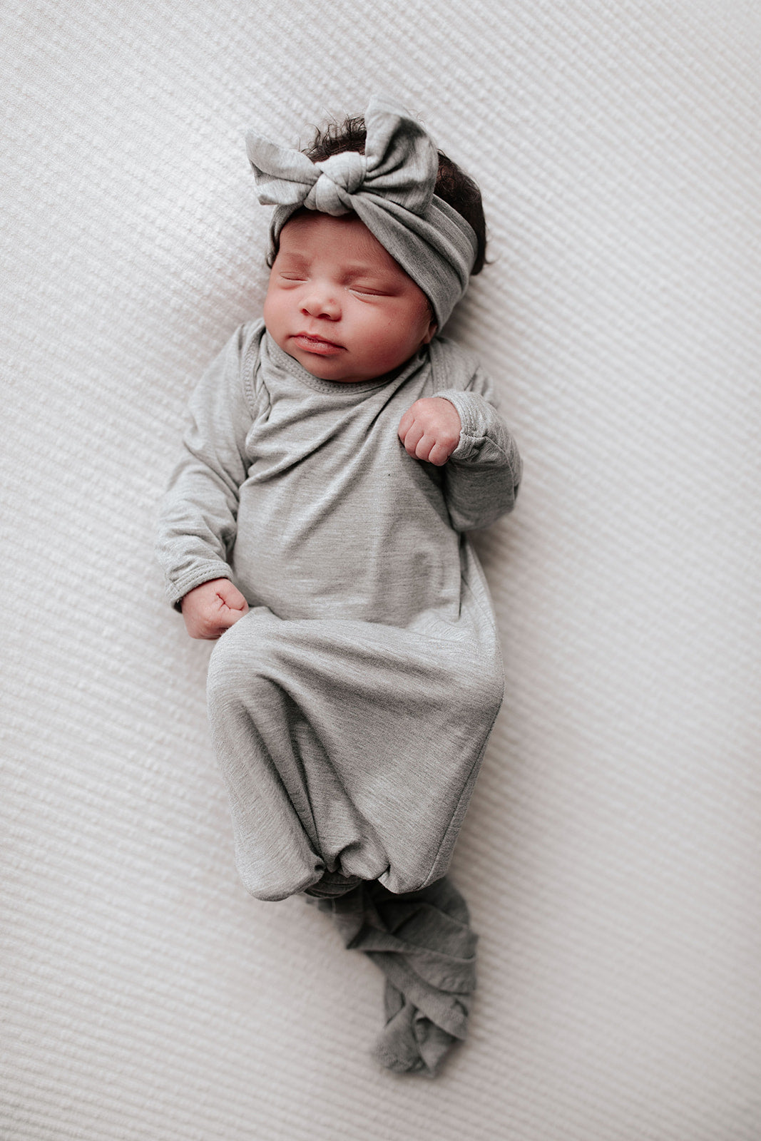 Gray Knotted Baby Gown