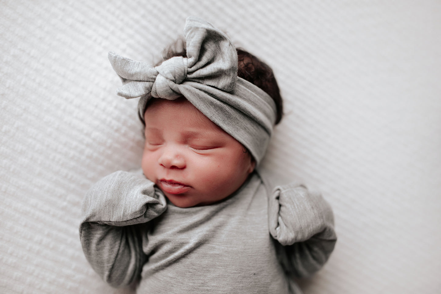 Gray Knotted Baby Gown