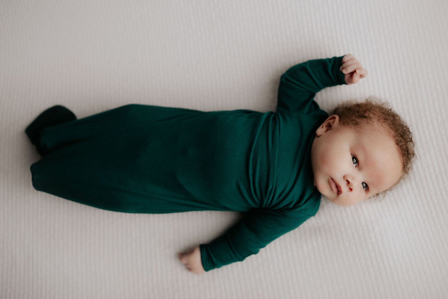 Forest Green Knotted Baby Gown