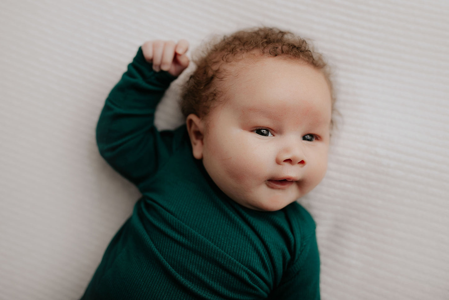Forest Green Knotted Baby Gown