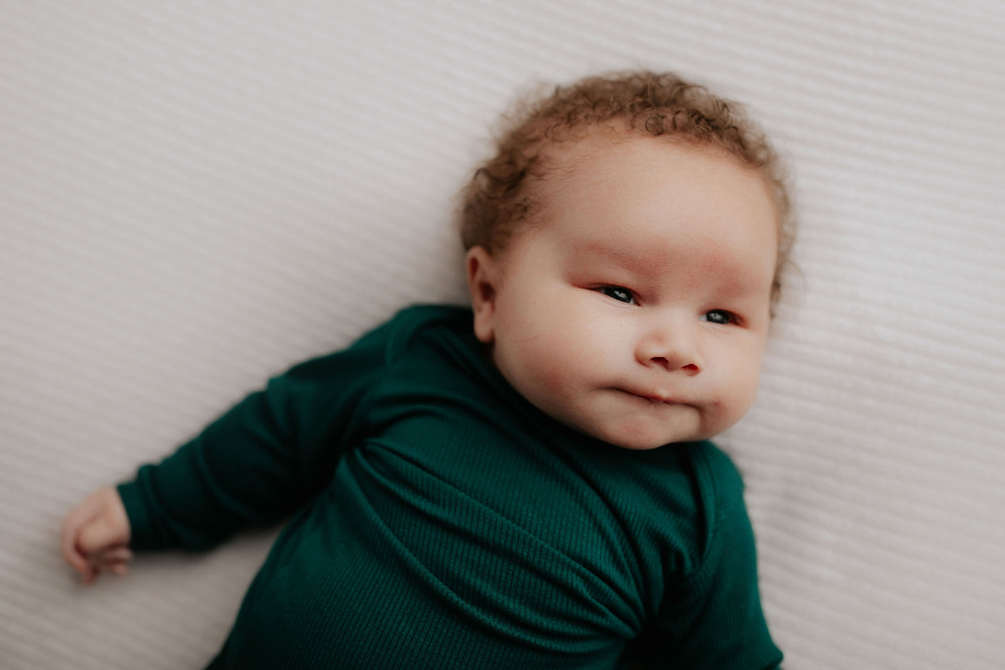 Forest Green Knotted Baby Gown