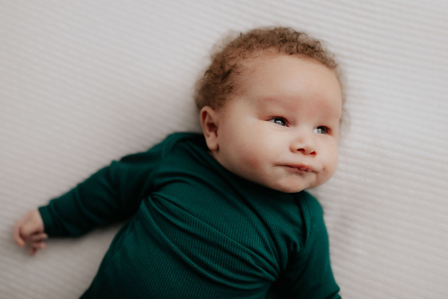 Forest Green Knotted Baby Gown