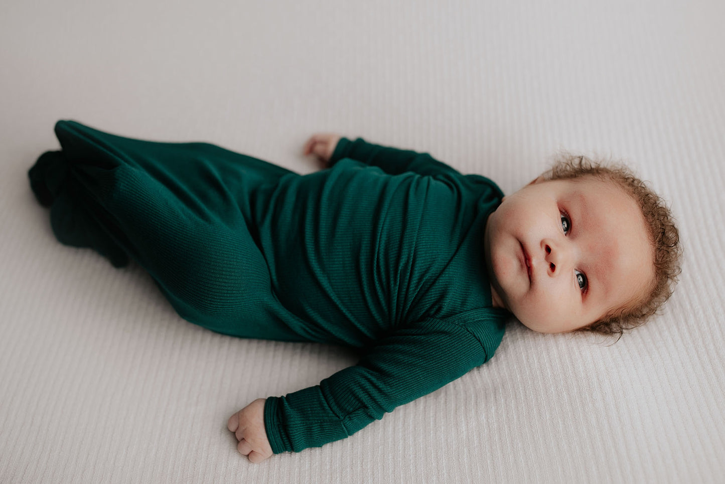 Forest Green Knotted Baby Gown