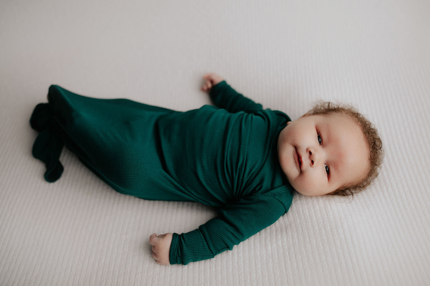 Forest Green Knotted Baby Gown