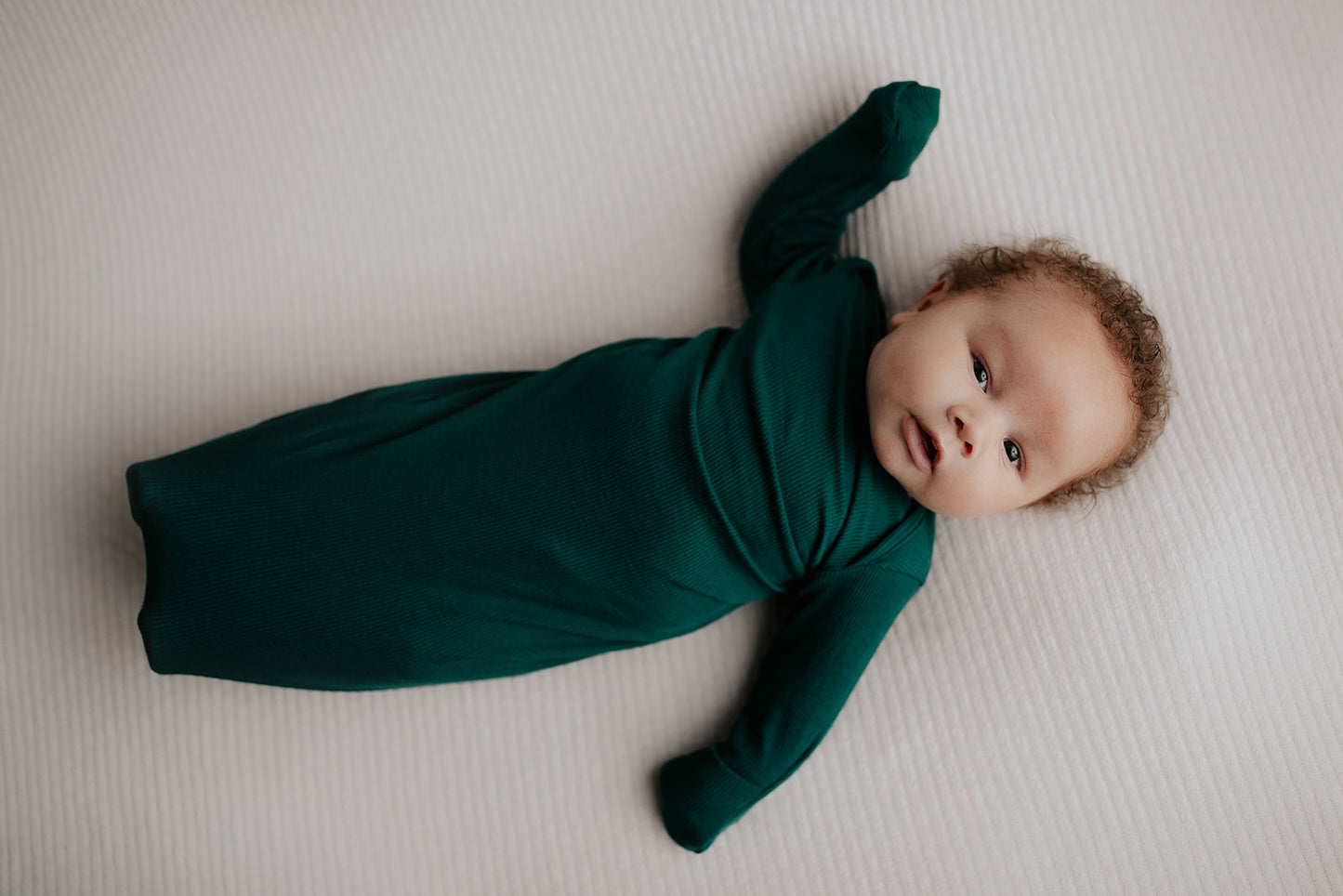 Forest Green Knotted Baby Gown