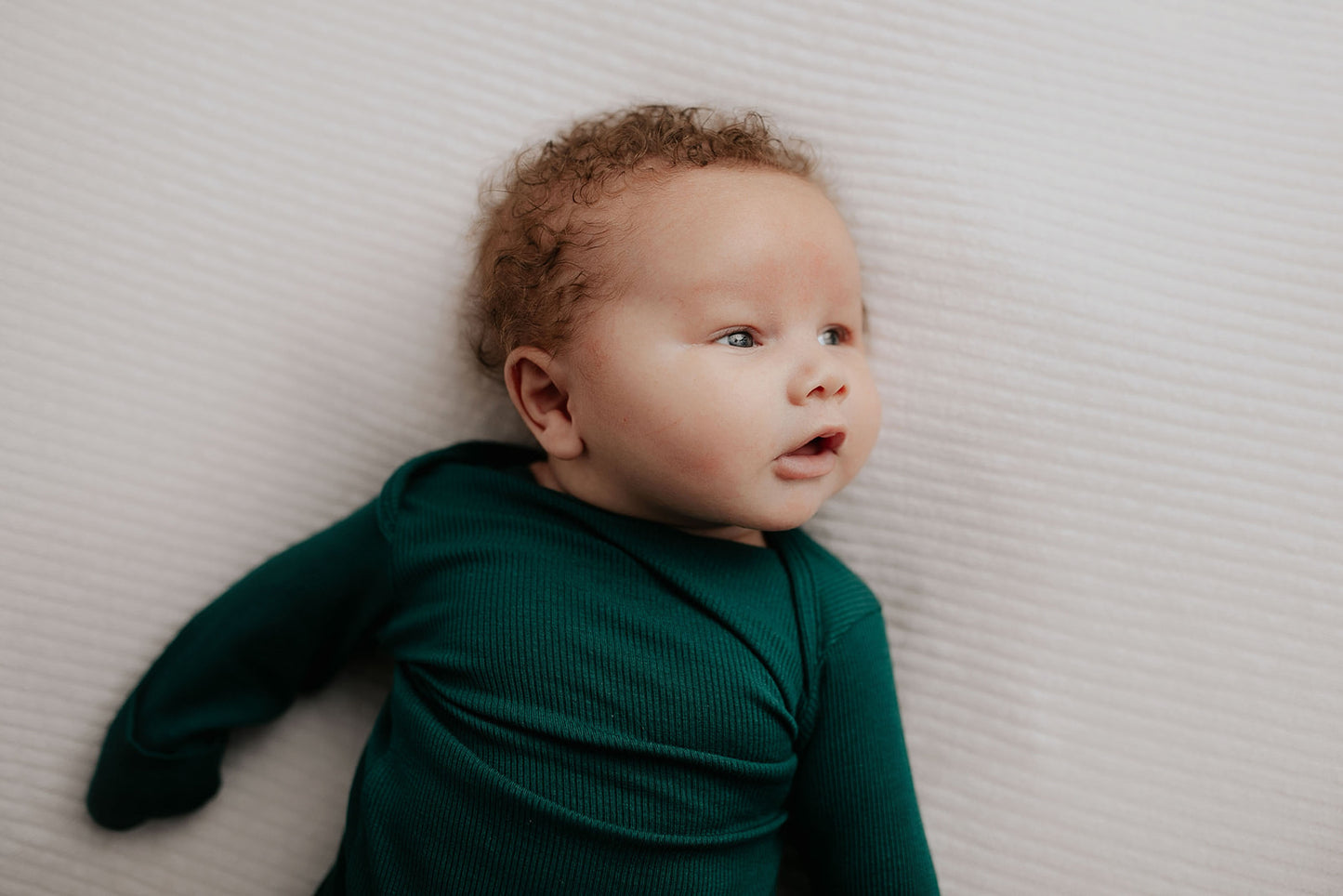 Forest Green Knotted Baby Gown