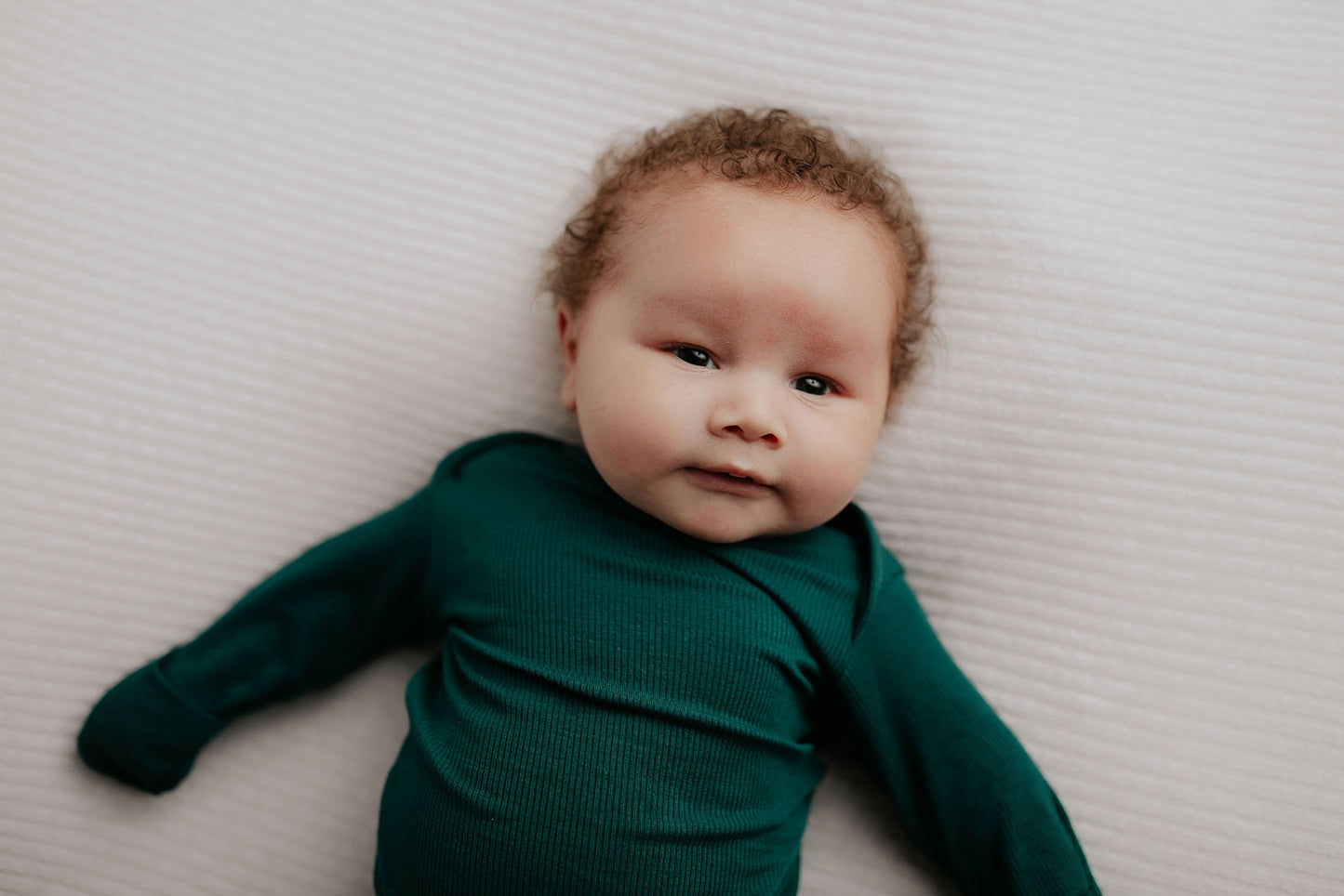 Forest Green Knotted Baby Gown