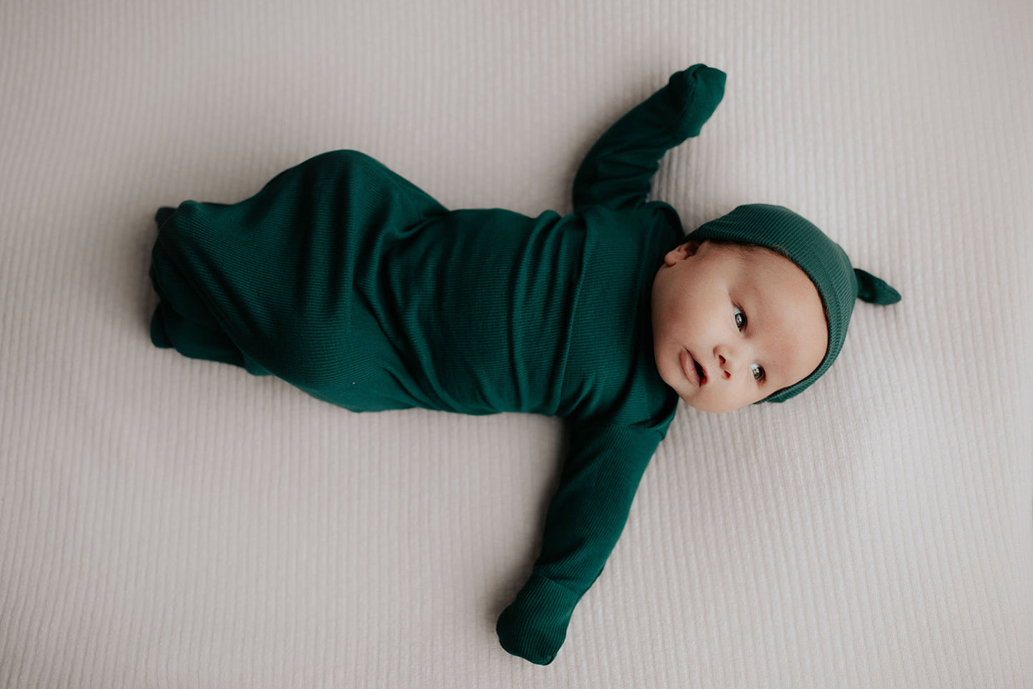 Forest Green Knotted Baby Gown