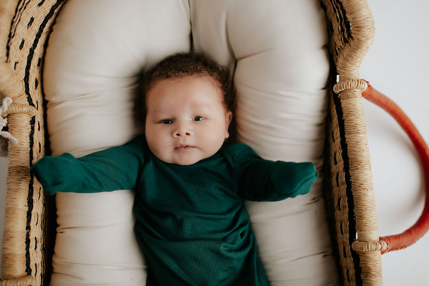 Forest Green Knotted Baby Gown