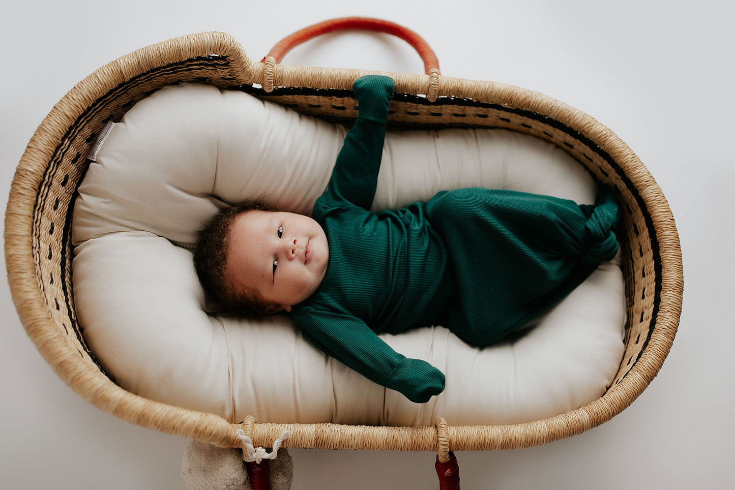 Forest Green Knotted Baby Gown