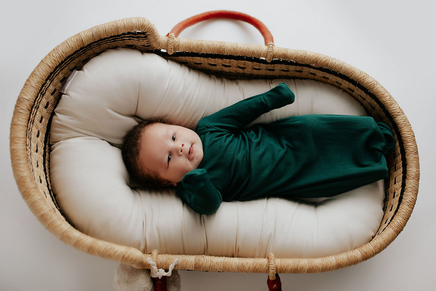 Forest Green Knotted Baby Gown