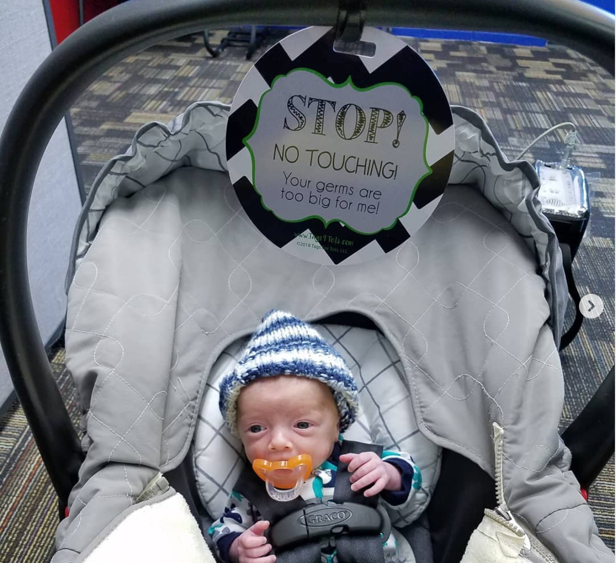 Stop No Touching Boy Tag