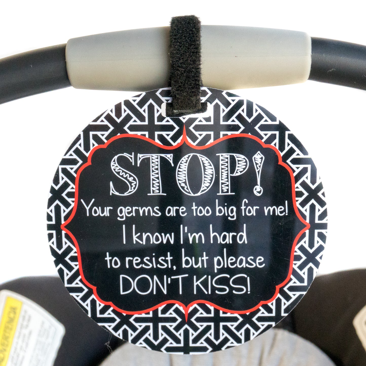 No Kissing Baby Tag