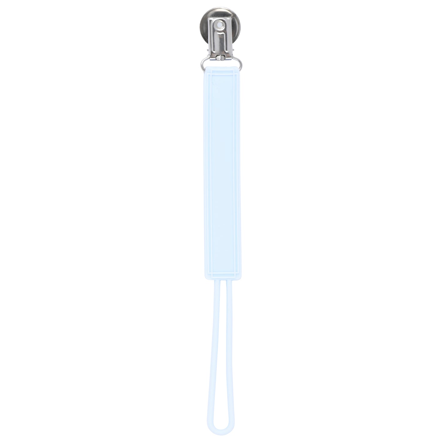 Classic Baby Blue Silicone Pacifier Clip