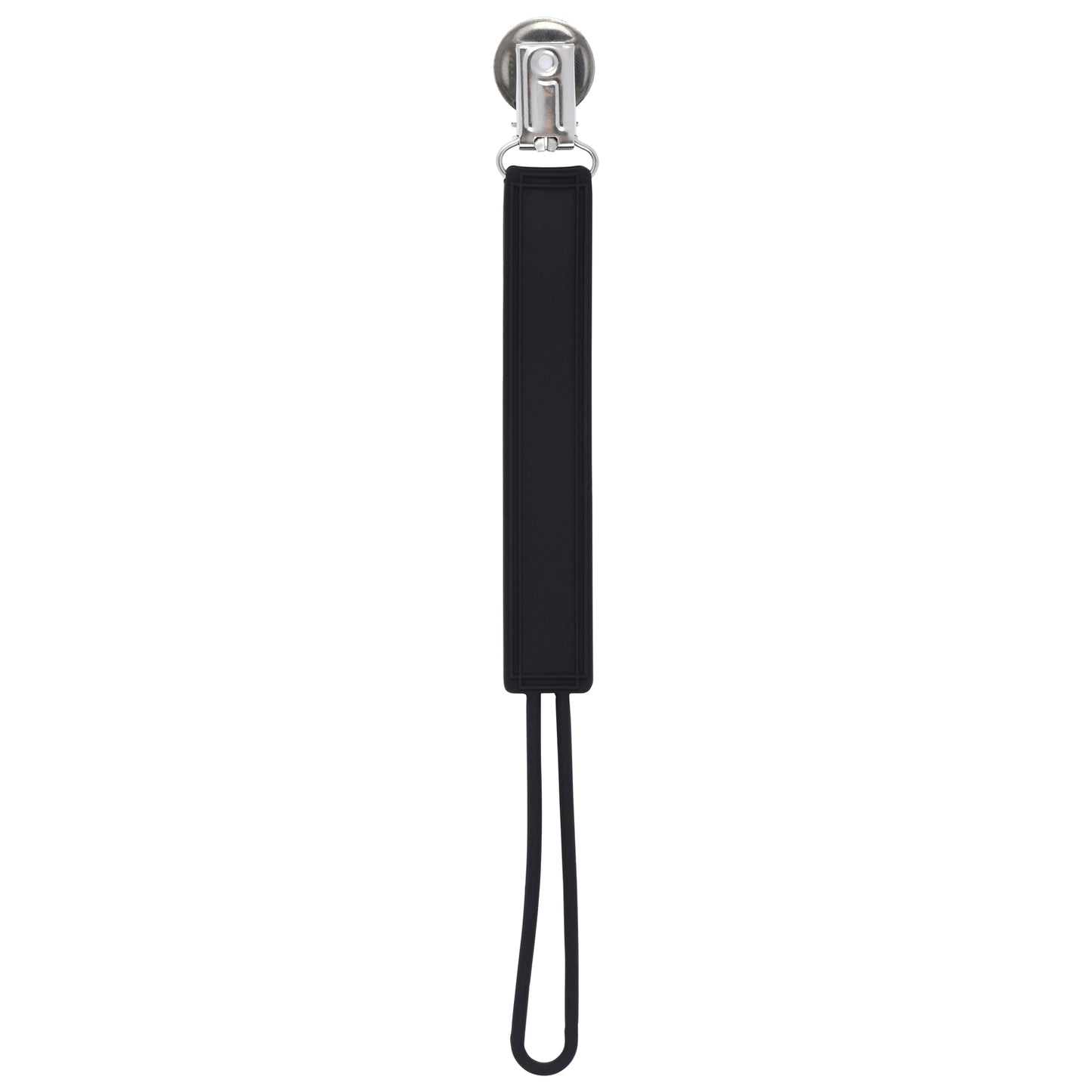 Classic Black Silicone Pacifier Clip