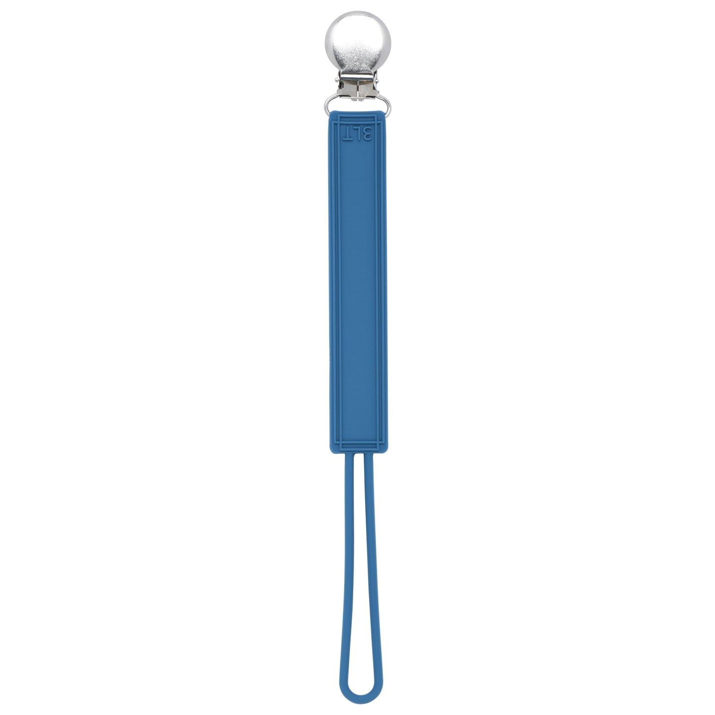 Classic Blue Silicone Pacifier Clip